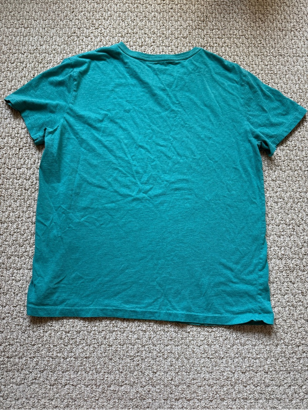 Polo Ralph Lauren Teal Green V-Neck Short Sleeve Cotton Tee Shirt Large - Picture 9 of 9
